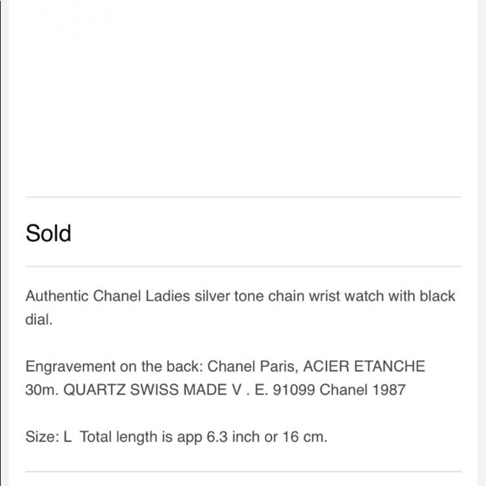 Autentico whatches Chanel Premier 1987 small autentic - Picture 6 of 10